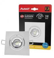 Led Spot Avant Supimpa Quadrado 5W 3000K Branco
