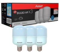 Kit com 3 Lâmpadas Led Bulbo 20W 6.500K Bivolt