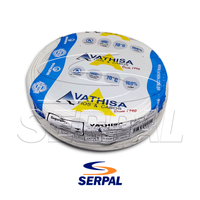 Cabo Cobre Flexível Branco 1mm 750V  100 Metros