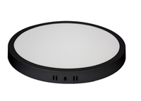 Placa LED Externa 24W Redonda 6500k Preta