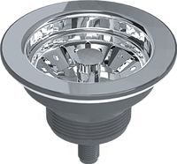 Válvula de Escoamento para Pia Americana com aba Inox - 3.1/2