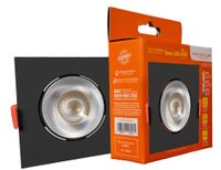 Plafon Embutir LED 5W Quadrado 6.500K Preto Bivolt