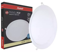 Placa LED Embutir 4000K - 24W Bivolt - Redonda 30cm