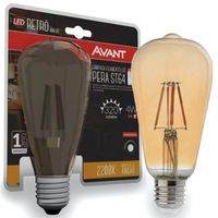 Lâmpada LED Filamento - ST64 Dimerizável - 2200K 4W - 127V