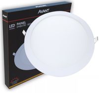 Placa LED Embutir 24W Redonda 30cm 3000k Branco Bivolt