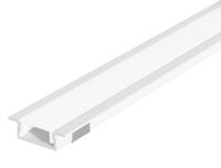 Perfil Linear de Embutir ID202 c/ Trava de Fixação - 2 Metros Branco - Moveleira