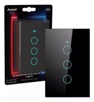 Interruptor Neo Trio Touch Preto