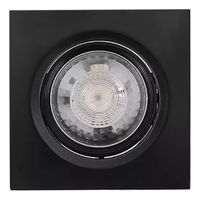 Plafon LED Embutir 5W Quadrado 3.000K Direcionável Preto Bivolt