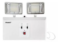 Luminária LED Emergência Bloco 2 Farois 12W 1200lm Branco Bivolt