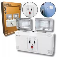 Luminária LED Emergência Bloco 2 Farois 18W 3000lm Branco Bivolt