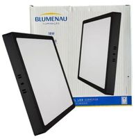 Placa LED Externa 18W Quadrada 6500k Preto Bivolt