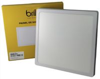 Placa LED Externa 24W Quadrada 28,5x28,5 4000k Branco Bivolt
