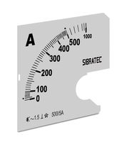 Escala Amperímetro 0 a 500A - 96x96