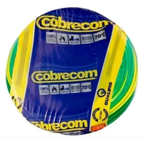 Cabo cobre 750V Flex 4mm Verde/Amarelo - 100mts