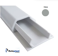 Canaleta Piso PVC- 50x20mm - Cinza