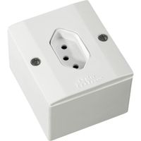 Conjunto Sobrepor 1 Tomada 2P+ T Vertical 10A - Linha Milleniun