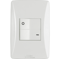 Interruptor Bipolar 10A Simples com placa - Linha Petra