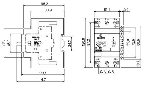 Disjuntor Motor DMS80 25A a 40A