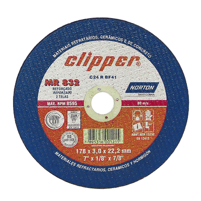 Disco de Corte para Refratário Cliper 07 MR-832 - Norton