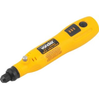 Micro Retífica À Bateria 3,6 Volts com 12 Acessórios 110v/220v - Vonder