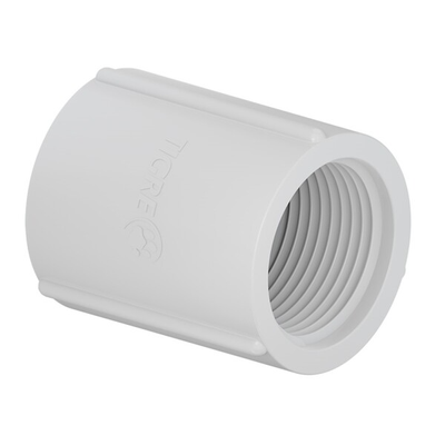Luva PVC Branco Roscável 1.1/2