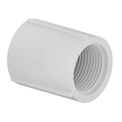 Luva PVC Branco Roscável 1.1/4