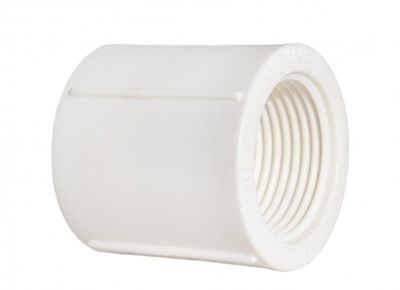 Luva PVC Branco Roscável 2