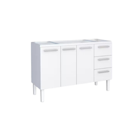 GABINETE AÇO PARA PIA 140 CM  BRANCO VÊNUS FLAT