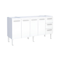 GABINETE AÇO PARA PIA 180 CM BRANCO VÊNUS FLAT