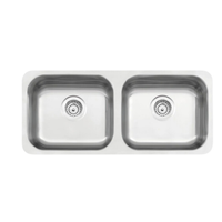 CUBA DE EMBUTIR ISIS PLUS 2 CUBA 40 BL EM AÇO INOX ESCOVADO 89X39 CM