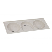 TANQUE FIBRA TRIPLO 163 X 57 BEGE