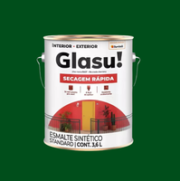 TINTA ESMALTE SINTÉTICO VERDE FLORESTA BRILHANTE GLASU SECAGEM MAIS RÁPIDA 3,600L