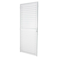 PORTA VENEZIANA ALUMINÍO BRANCO 60 x 210 DIREITA NOBRE