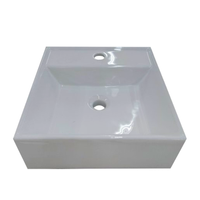CUBA DE LOUÇA SEMI ENCAIXE BRANCA 41X41X15CM CLV30
