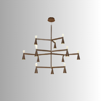 PENDENTE LED ALUMÍNIO CAFE 60W 1M 3000K CHANDELIE