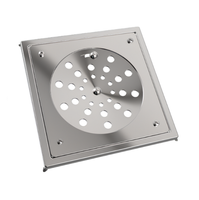 GRELHA COM CAIXILHO QUADRADA 10X10 CM AÇO INOX 430