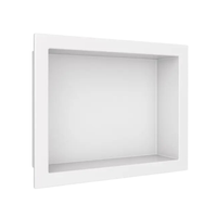 NICHO MARMORE SINTÉTICO BRANCO 60X30 LISO