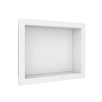NICHO EM MÁRMORE SINTÉTICO BRANCO 40×30 CM LISO
