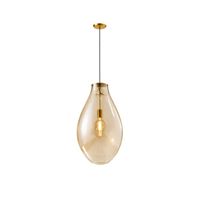 PENDENTE PYLON 1L E27 M DOURADO VIDRO CONHAQUE CH7427-2CQ