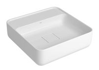 CUBA QUADRADA DE APOIO PARA LAVATÓRIO 40CM COM DECK BRANCO