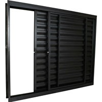 VENEZIANA BLACK 3 FOLHAS 1 FOLHA FIXA 100 X 150 STANDARD ALUMÍNIO