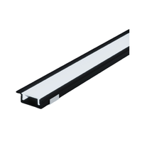 PERFIL LINEAR EMBUTIR PRETO 25 X 7.5 MM 1 METRO