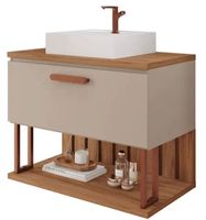 GABINETE DUNA 60CM CAPPUCCINO/FREIJO MGM