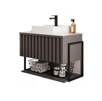 GABINETE FRISE 80CM METALON TITANIUM