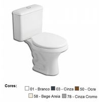 Caixa acoplada com bacia parati one flux branca