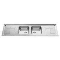 Pia inox aço 430 1,80mt bali dupla ref30802