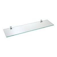 PRATELEIRA VIDRO 8MM INCOLOR SUP CROMADO 10X60