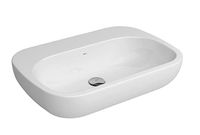 Cuba apoio retangular com mesa 58x40cm branco l.125.