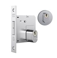 Fechadura para porta correr 1006 ros.red. escovado r3