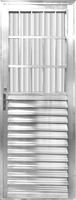 Porta alumínio natural postigo 210x80 v.can l/esq Porta alumínio natural postigo 210x80 v.can l/esq